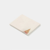 Cadeaus met winterkerstgouden stoom post-it® notes (Schuin)