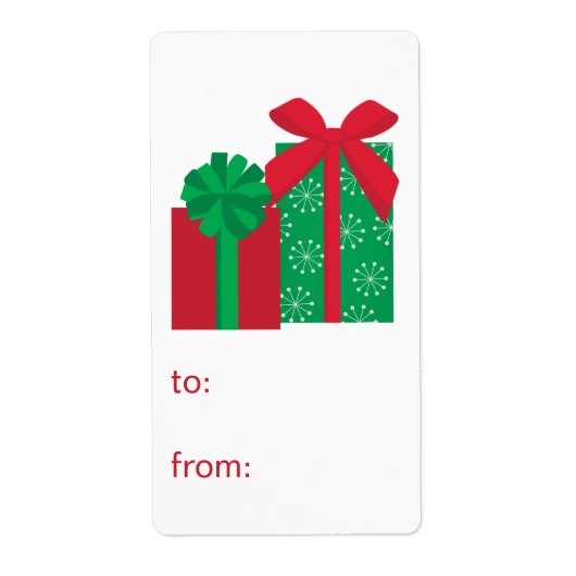 Cadeaus naar van etiket (Voorkant)