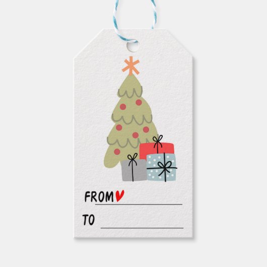 Cadeaus onder de boom cadeaulabel (Voorkant)