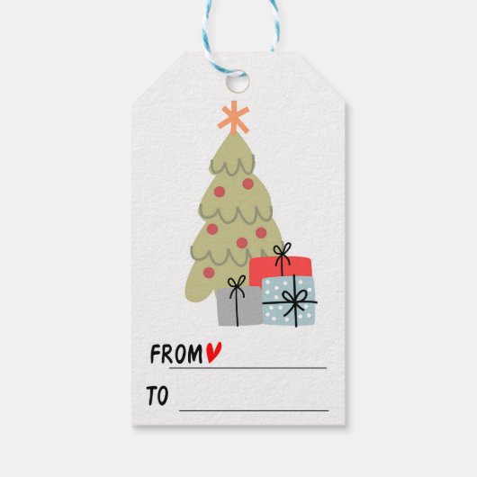 Cadeaus onder de boom cadeaulabel (Achterkant)