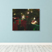 Cadeaus onder de boom kerstvakantie canvas afdruk (Insitu (Houten vloer))