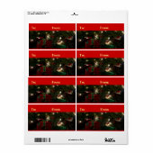 Cadeaus onder de boom kerstvakantie etiket (Full Sheet)