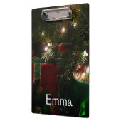 Cadeaus onder de boom kerstvakantie klembord (Links)