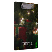 Cadeaus onder de boom kerstvakantie klembord (Rechts)