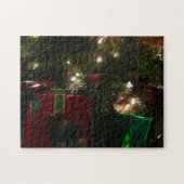 Cadeaus onder de boom kerstvakantie legpuzzel (Horizontaal)