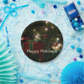 Cadeaus onder de boom kerstvakantie papieren bordje (Feest)