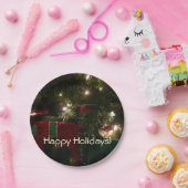 Cadeaus onder de boom kerstvakantie papieren bordje (Feest)