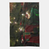 Cadeaus onder de boom kerstvakantie theedoek (Verticaal)