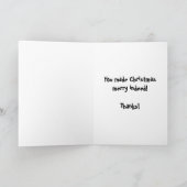 Cadeaus onder de kerstboom - Koe Dank u Bedankkaart (Binnen)