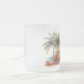 Cadeaus onder de palmboom matglas koffiemok (Center)