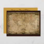 Cadeaus oude Wereldkaart Designer Briefkaart (Voorkant / Achterkant)