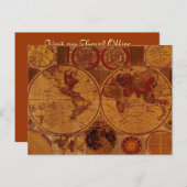 Cadeaus oude Wereldkaart Designer Briefkaart (Voorkant / Achterkant)