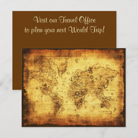 Cadeaus oude Wereldkaart Designer Briefkaart (Voorkant / Achterkant)