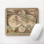Cadeaus oude Wereldkaart Designer Muismat (Met muis)