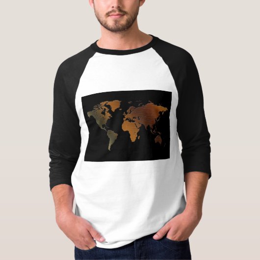 Cadeaus oude Wereldkaart Designer T-shirt (Voorkant)