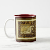 Cadeaus oude Wereldkaart Designer Tweekleurige Koffiemok (Links)