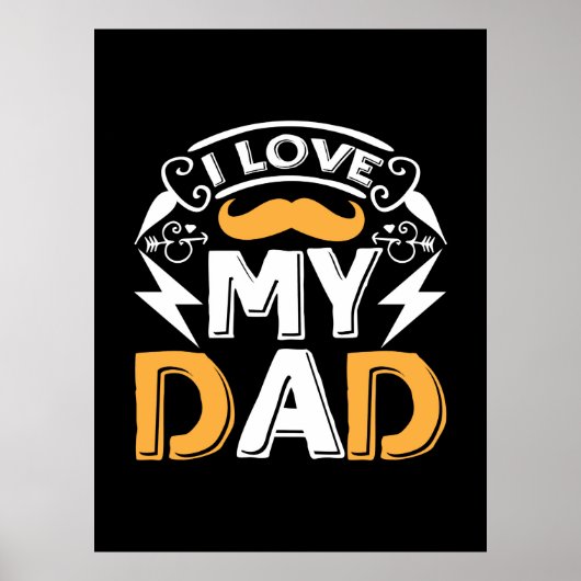 Cadeaus papa | Ik hou van mijn papa Poster (Voorkant)