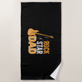 Cadeaus papa | Rock Star papa Strandlaken (Voorkant)