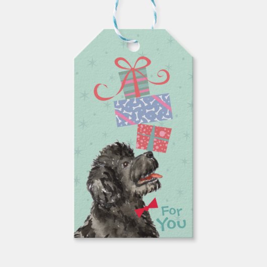 Cadeaus Portugese Labels met waterhond Cadeaulabel (Voorkant)