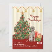 cadeaus Prettige feestdagen Weimaraner Tree (Voorkant)