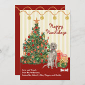 cadeaus Prettige feestdagen Weimaraner Tree (Voorkant / Achterkant)