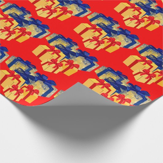 Cadeaus rood inpakpapier (Hoek)