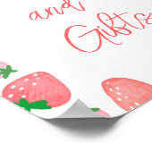 Cadeaus Strawberry Baby Shower Poster (Hoek)