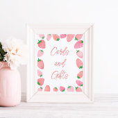 Cadeaus Strawberry Baby Shower Poster