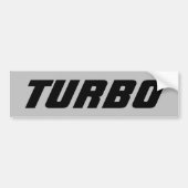 Cadeaus "TURBO" dieselauto Bumpersticker (Voorkant)