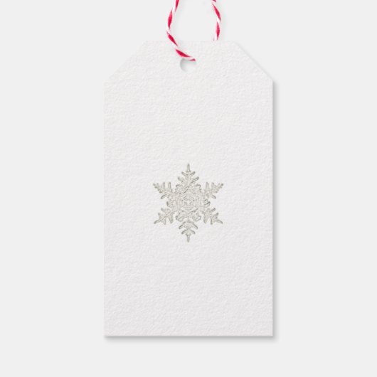 Cadeaus uit de keuken Modern Snowflake Cadeaulabel (Achterkant)