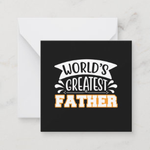Cadeaus Vader Grootste Vader ter Wereld Notitiekaartje