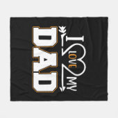 Cadeaus Vader | Ik hou van mijn vader Fleece Deken (Voorkant (Horizontaal))
