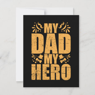 Cadeaus Vader   Mijn Vader Mijn Held Notitiekaartje