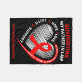 Cadeaus Vader Ondersteuning Schoonvader Rode Hartz Fleece Deken (Voorkant (Horizontaal))
