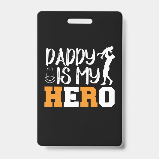 Cadeaus Vader | Papa Is Mijn Held Badge (Voorzijde)