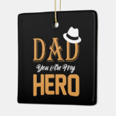 Cadeaus Vader | Papa je bent mijn held Keramisch Ornament (Links)