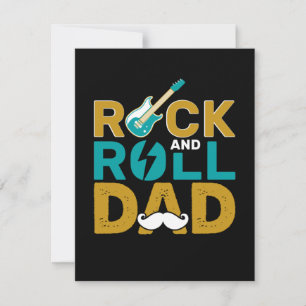 Cadeaus Vader Rock And Roll Vader Notitiekaartje