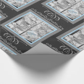 Cadeaus van 1930 voor Baby-winkelvenster Zwart Bla Cadeaupapier (Hoek)