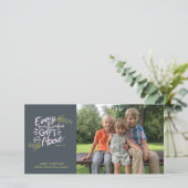 Cadeaus van Boven Religieuze Kerstfotokaart Feestdagenkaart (Staand voorkant)