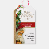 Cadeaus van de Keuken Vintage Santa Cadeaulabel (Voorkant)