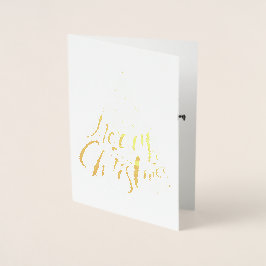 Cadeaus van het seizoen folie kerstkaart kaarten