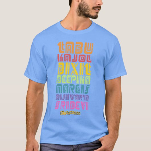 Cadeaus van India's beroemde actrices T-shirt (Voorkant)