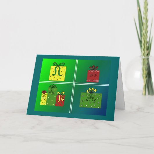 Cadeaus van liefde feestdagen kaart (Voorkant)