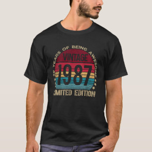 Cadeaus voor 39-jarigen Vintage 1987 Limit Editie T-shirt