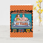 Cadeaus voor 40e trouwdag kaart (Gele Bloem)