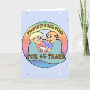 Cadeaus voor 45e trouwdag kaart