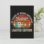 Cadeaus voor 49-jarigen Retro 1973 Beperkte Editie Kaart (Staand voorkant)