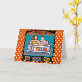 Cadeaus voor 55e trouwdag kaart (Gele Bloem)