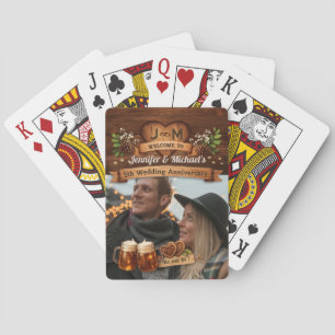 Cadeaus voor 5e houten huwelijksjubileum foto beda pokerkaarten