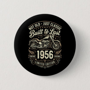 Cadeaus voor 70e verjaardag mannen motorfiets moto ronde button 5,7 cm